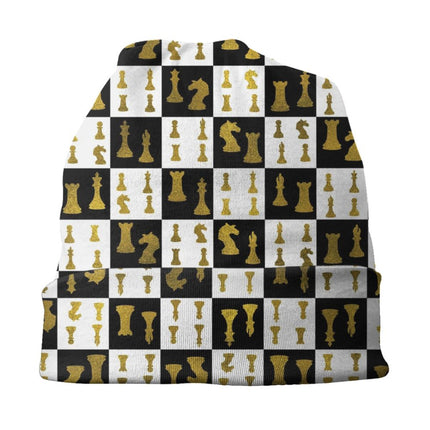 Chess Pieces Bonnet Hats Hip Hop Knitted Hat For Women Men Autumn Winter Warm Chess Lover Checkmate Skullies Beanies Caps