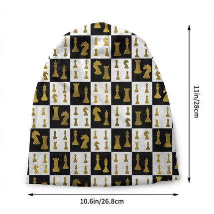 Chess Pieces Bonnet Hats Hip Hop Knitted Hat For Women Men Autumn Winter Warm Chess Lover Checkmate Skullies Beanies Caps