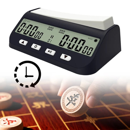 Jam Catur Profesional Canggih Catur Digital Timer Serbaguna Portabel Timer Permainan dengan Bonus Penundaan Dasar dan Waktu Positif