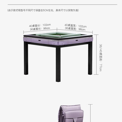 ZC Chess and Card Room Mahjong Machine Smoke Exhaust Lamp Set Automatic Dining Table Dual-Use Mahjong Table