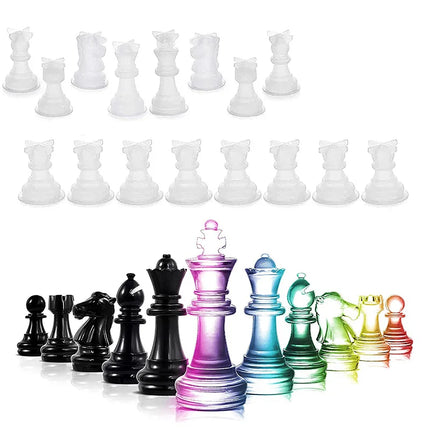 DIY Crystal Epoxy Resin Mold 3D Chess Piece Silicone Mould For Resin