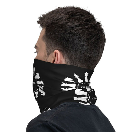 Black And White Chess Chessboard Bandana Neck Warmer Women Men Winter Hiking Ski Scarf Gaiter Checkered Face Cover