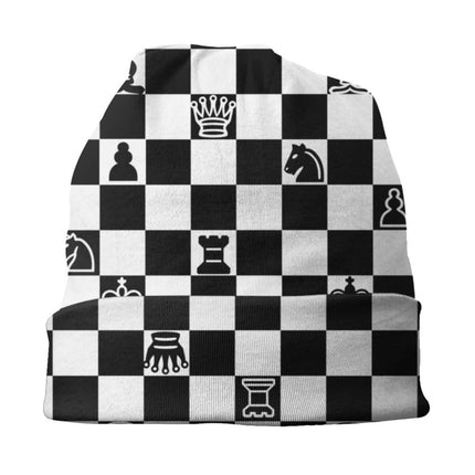 Chess Pieces Bonnet Hats Hip Hop Knitted Hat For Women Men Autumn Winter Warm Chess Lover Checkmate Skullies Beanies Caps