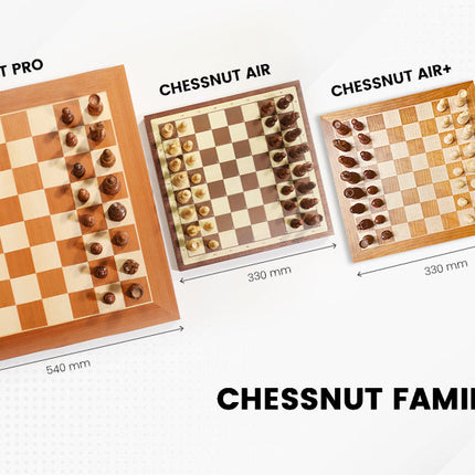 Chessnut Air Plus/Air + Papan E-board Kayu Portabel Utuh